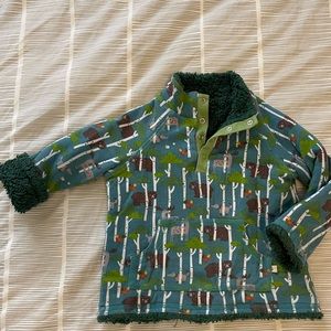 Adorable Organic Cotton fuzzy-lined sweater